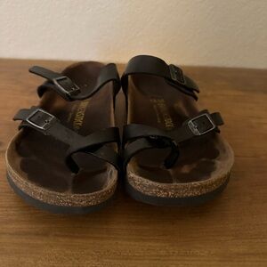 Birkenstock Dark Metallic Silver Sandals